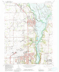Tipp City Ohio Historical topographic map, 1:24000 scale, 7.5 X 7.5 Minute, Year 1965