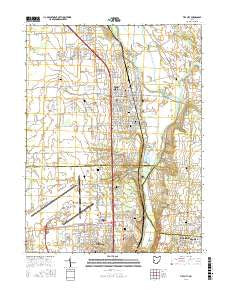 Tipp City Ohio Current topographic map, 1:24000 scale, 7.5 X 7.5 Minute, Year 2016