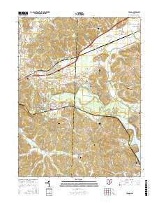 Toboso Ohio Current topographic map, 1:24000 scale, 7.5 X 7.5 Minute, Year 2016