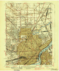 Toledo Ohio Historical topographic map, 1:31680 scale, 7.5 X 7.5 Minute, Year 1938
