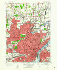Toledo Ohio Historical topographic map, 1:24000 scale, 7.5 X 7.5 Minute, Year 1952