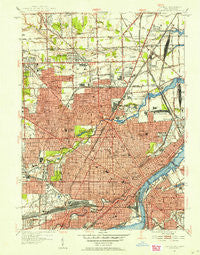 Toledo Ohio Historical topographic map, 1:24000 scale, 7.5 X 7.5 Minute, Year 1952