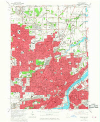 Toledo Ohio Historical topographic map, 1:24000 scale, 7.5 X 7.5 Minute, Year 1965