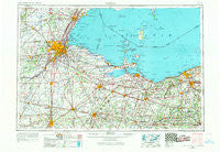 Toledo Ohio Historical topographic map, 1:250000 scale, 1 X 2 Degree, Year 1956