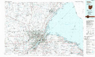 Toledo Ohio Historical topographic map, 1:100000 scale, 30 X 60 Minute, Year 1986