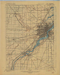 Toledo Ohio Historical topographic map, 1:62500 scale, 15 X 15 Minute, Year 1900