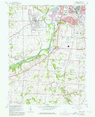 Trenton Ohio Historical topographic map, 1:24000 scale, 7.5 X 7.5 Minute, Year 1966