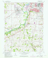 Trenton Ohio Historical topographic map, 1:24000 scale, 7.5 X 7.5 Minute, Year 1966