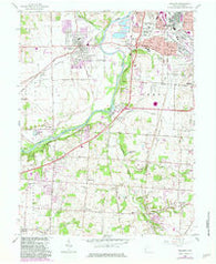 Trenton Ohio Historical topographic map, 1:24000 scale, 7.5 X 7.5 Minute, Year 1966