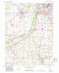 Trenton Ohio Historical topographic map, 1:24000 scale, 7.5 X 7.5 Minute, Year 1966