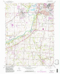 Trenton Ohio Historical topographic map, 1:24000 scale, 7.5 X 7.5 Minute, Year 1966