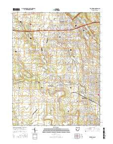 Trotwood Ohio Current topographic map, 1:24000 scale, 7.5 X 7.5 Minute, Year 2016