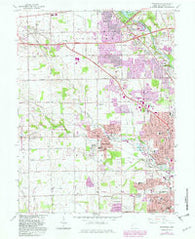 Trotwood Ohio Historical topographic map, 1:24000 scale, 7.5 X 7.5 Minute, Year 1965
