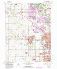 Trotwood Ohio Historical topographic map, 1:24000 scale, 7.5 X 7.5 Minute, Year 1965