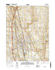 Troy Ohio Current topographic map, 1:24000 scale, 7.5 X 7.5 Minute, Year 2016