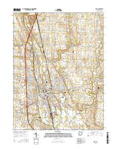 Troy Ohio Current topographic map, 1:24000 scale, 7.5 X 7.5 Minute, Year 2016
