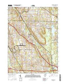 Twinsburg Ohio Current topographic map, 1:24000 scale, 7.5 X 7.5 Minute, Year 2016