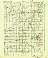 Upper Sandusky Ohio Historical topographic map, 1:62500 scale, 15 X 15 Minute, Year 1907