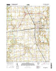 Upper Sandusky Ohio Current topographic map, 1:24000 scale, 7.5 X 7.5 Minute, Year 2016