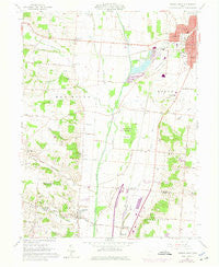 Urbana West Ohio Historical topographic map, 1:24000 scale, 7.5 X 7.5 Minute, Year 1961