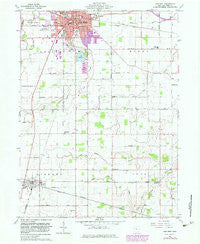 Van Wert Ohio Historical topographic map, 1:24000 scale, 7.5 X 7.5 Minute, Year 1960