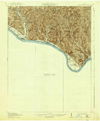 Vanceburg Kentucky Historical topographic map, 1:62500 scale, 15 X 15 Minute, Year 1919