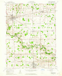 Versailles Ohio Historical topographic map, 1:24000 scale, 7.5 X 7.5 Minute, Year 1961