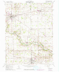 Versailles Ohio Historical topographic map, 1:24000 scale, 7.5 X 7.5 Minute, Year 1961