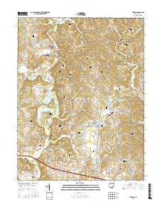 Vinton Ohio Current topographic map, 1:24000 scale, 7.5 X 7.5 Minute, Year 2016
