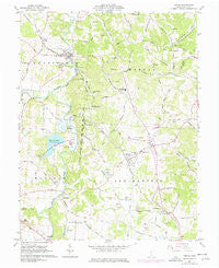 Vinton Ohio Historical topographic map, 1:24000 scale, 7.5 X 7.5 Minute, Year 1961