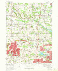 Wadsworth Ohio Historical topographic map, 1:24000 scale, 7.5 X 7.5 Minute, Year 1969