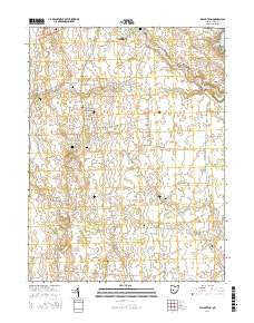 Walnut Run Ohio Current topographic map, 1:24000 scale, 7.5 X 7.5 Minute, Year 2016