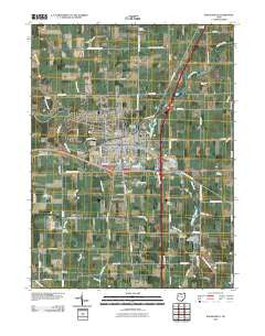Wapakoneta Ohio Historical topographic map, 1:24000 scale, 7.5 X 7.5 Minute, Year 2010