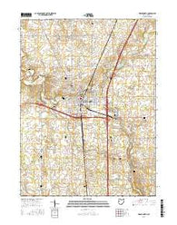 Wapakoneta Ohio Current topographic map, 1:24000 scale, 7.5 X 7.5 Minute, Year 2016