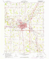 Wapakoneta Ohio Historical topographic map, 1:24000 scale, 7.5 X 7.5 Minute, Year 1961