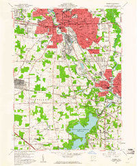 Warren Ohio Historical topographic map, 1:24000 scale, 7.5 X 7.5 Minute, Year 1959
