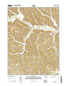 Warsaw Ohio Current topographic map, 1:24000 scale, 7.5 X 7.5 Minute, Year 2016