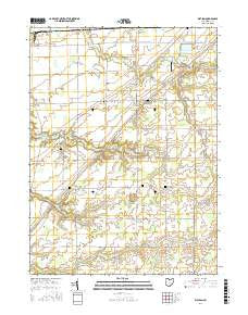 Watson Ohio Current topographic map, 1:24000 scale, 7.5 X 7.5 Minute, Year 2016