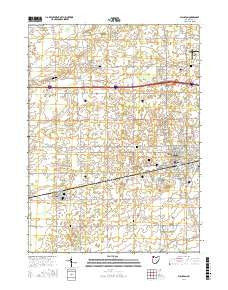Wauseon Ohio Current topographic map, 1:24000 scale, 7.5 X 7.5 Minute, Year 2016