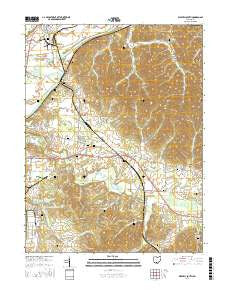 Waverly South Ohio Current topographic map, 1:24000 scale, 7.5 X 7.5 Minute, Year 2016