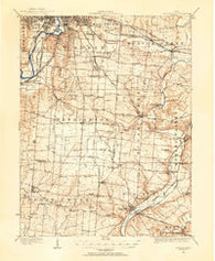 Waynesville Ohio Historical topographic map, 1:62500 scale, 15 X 15 Minute, Year 1913
