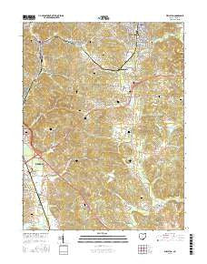 Wellston Ohio Current topographic map, 1:24000 scale, 7.5 X 7.5 Minute, Year 2016