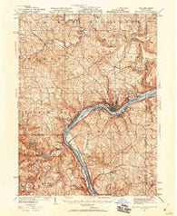 Wellsville Ohio Historical topographic map, 1:62500 scale, 15 X 15 Minute, Year 1937