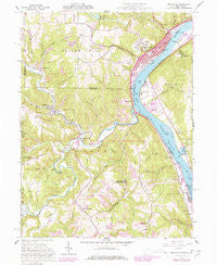 Wellsville Ohio Historical topographic map, 1:24000 scale, 7.5 X 7.5 Minute, Year 1960