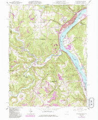 Wellsville Ohio Historical topographic map, 1:24000 scale, 7.5 X 7.5 Minute, Year 1960