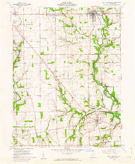 West Alexandria Ohio Historical topographic map, 1:24000 scale, 7.5 X 7.5 Minute, Year 1961