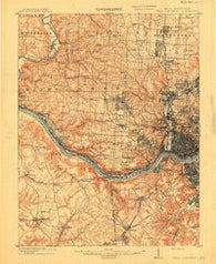 West Cincinnati Ohio Historical topographic map, 1:62500 scale, 15 X 15 Minute, Year 1914