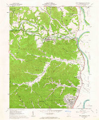 West Portsmouth Ohio Historical topographic map, 1:24000 scale, 7.5 X 7.5 Minute, Year 1961