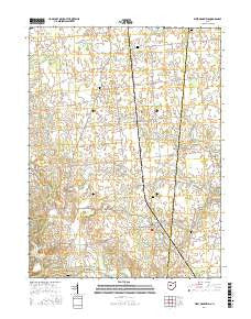 West Mansfield Ohio Current topographic map, 1:24000 scale, 7.5 X 7.5 Minute, Year 2016