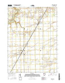 Weston Ohio Current topographic map, 1:24000 scale, 7.5 X 7.5 Minute, Year 2016